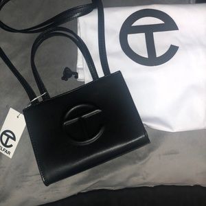 BRAND NEW, NEVER USED! Small black Telfar bag